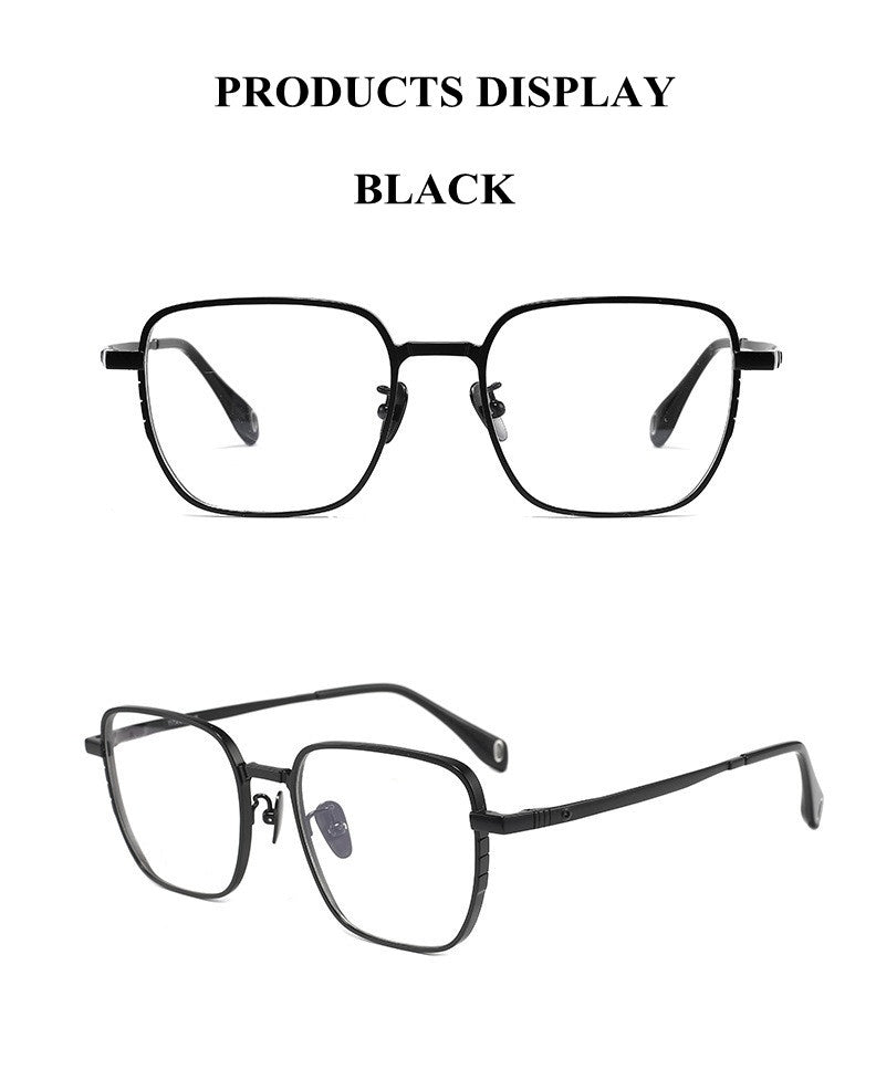 Chashma Ottica Mens Full Rim Polygon Square Titanium Eyeglasses 41007 — view 2 | Chashma Ottica at FuzWeb