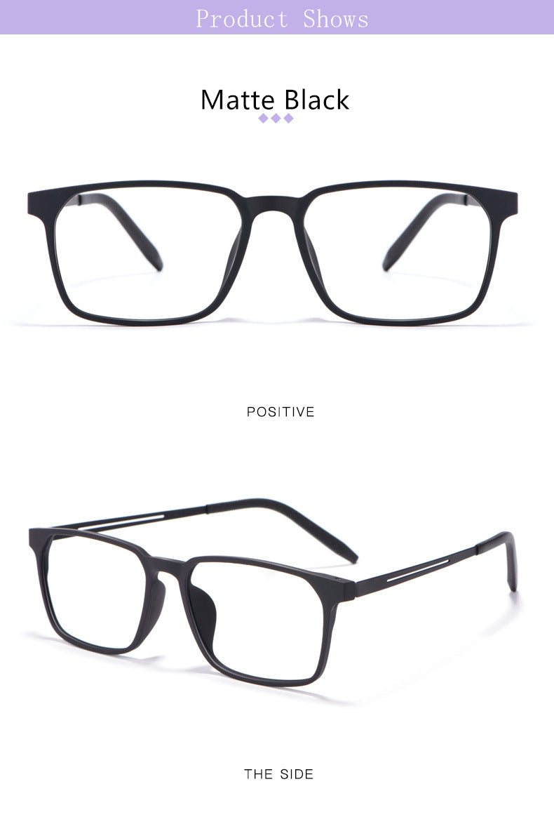 Kocolior Unisex Full Rim Square Tr 90 Titanium Hyperopic Reading Glasses 88781.