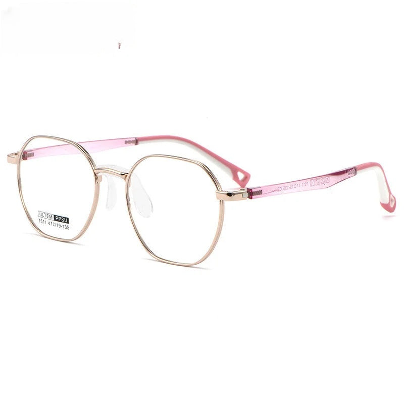 Chashma Unisex Childrens Full Rim Octagon Stainless Steel Eyeglasses 7511 — view 7 | Chashma at FuzWeb