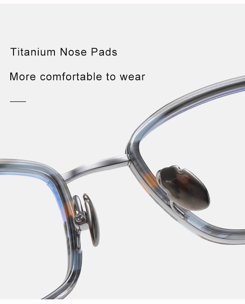 Krasivyy Unisex Full Rim Oval Square Titanium Acetate Eyeglasses 316895.