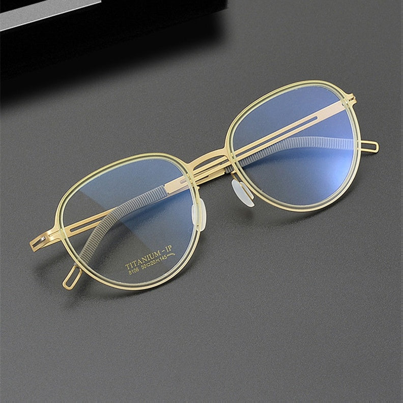 Chashma Womens Full Rim Oval Acetate Titanium Eyeglasses 888106 — view 1 | Chashma at FuzWeb
