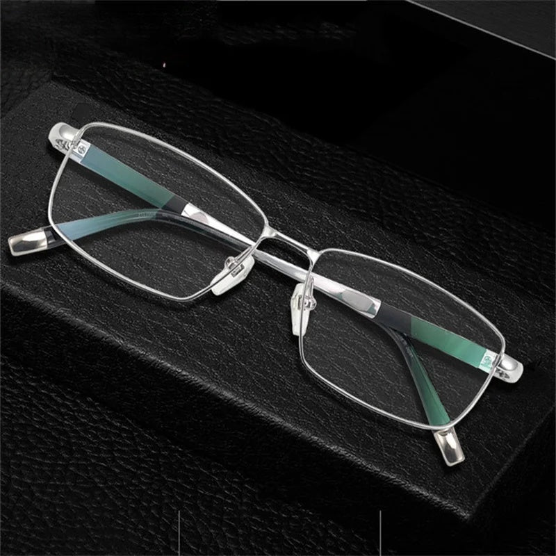 Chashma Ottica Mens Full Rim Square Titanium Eyeglasses 727008 — view 1 | Chashma Ottica at FuzWeb