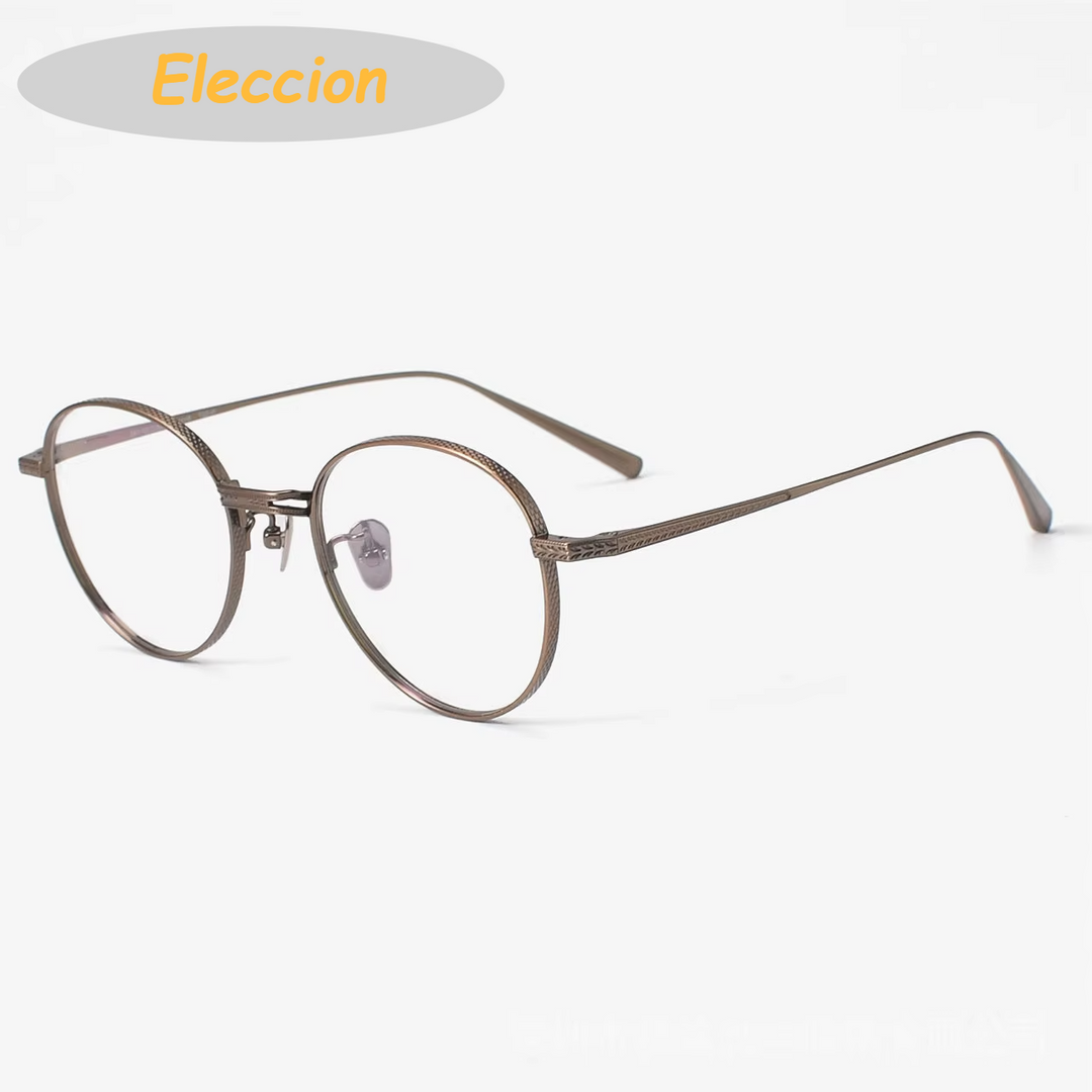 Eleccion Women's Full Rim Oval Titanium Eyeglasses 94227