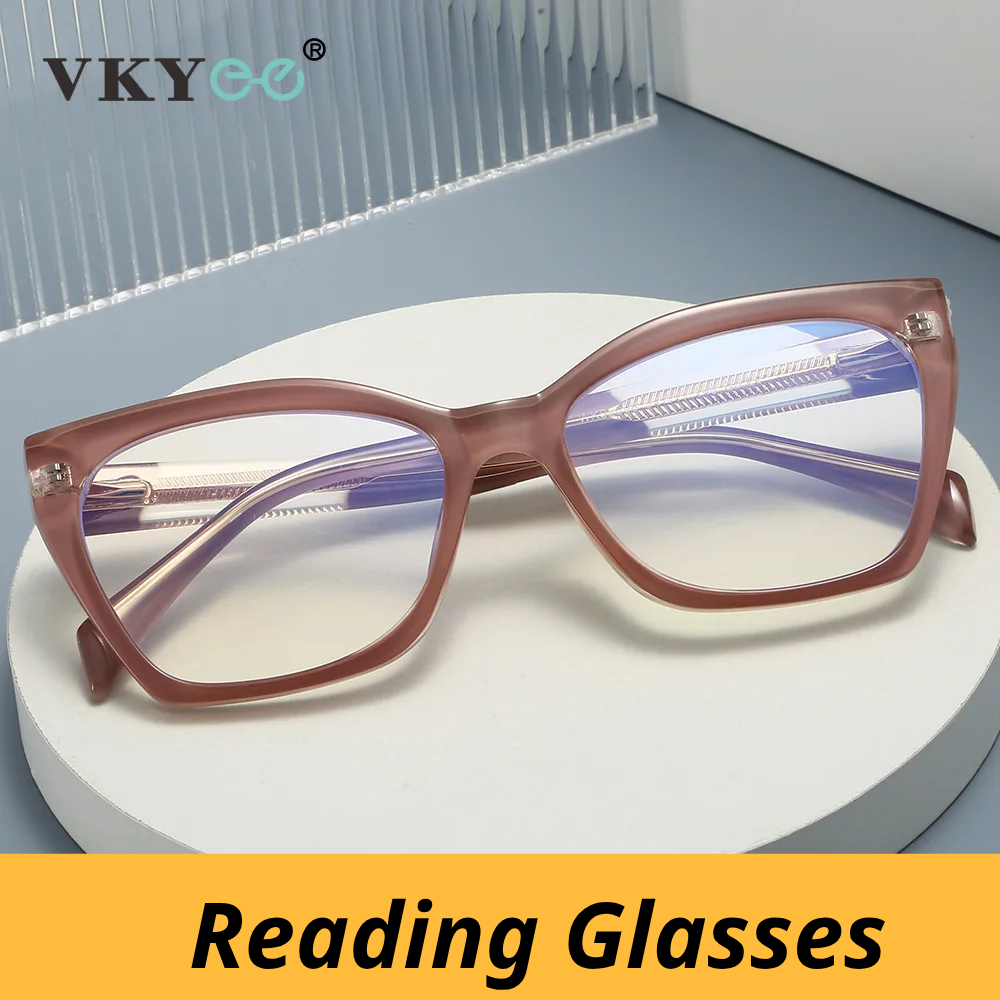 Vicky Women's Full Rim Butterfly Tr 90 Alloy Reading Glasses 582008