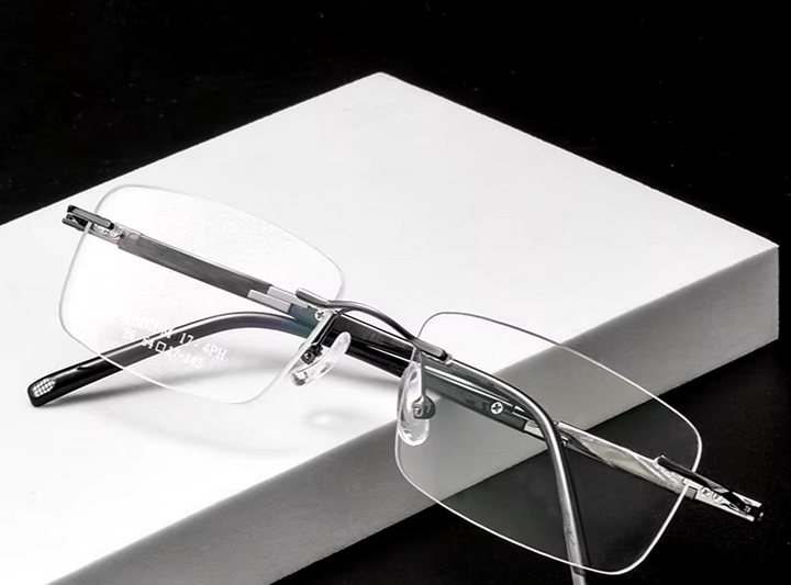 Handoer Men's Rimless Square Titanium Eyeglasses 2691 Rimless Handoer   