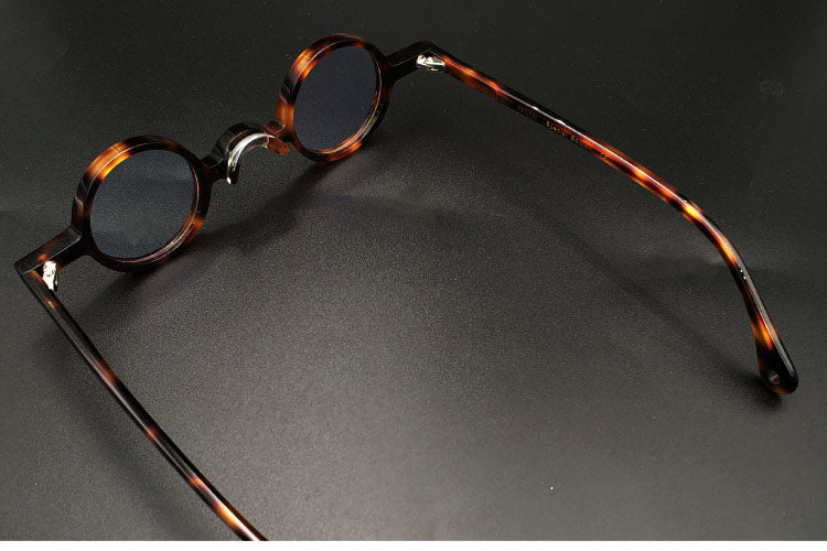 Yujo Unisex Full Rim Small Round 34mm Handcrafted Acetate Eyeglasses.