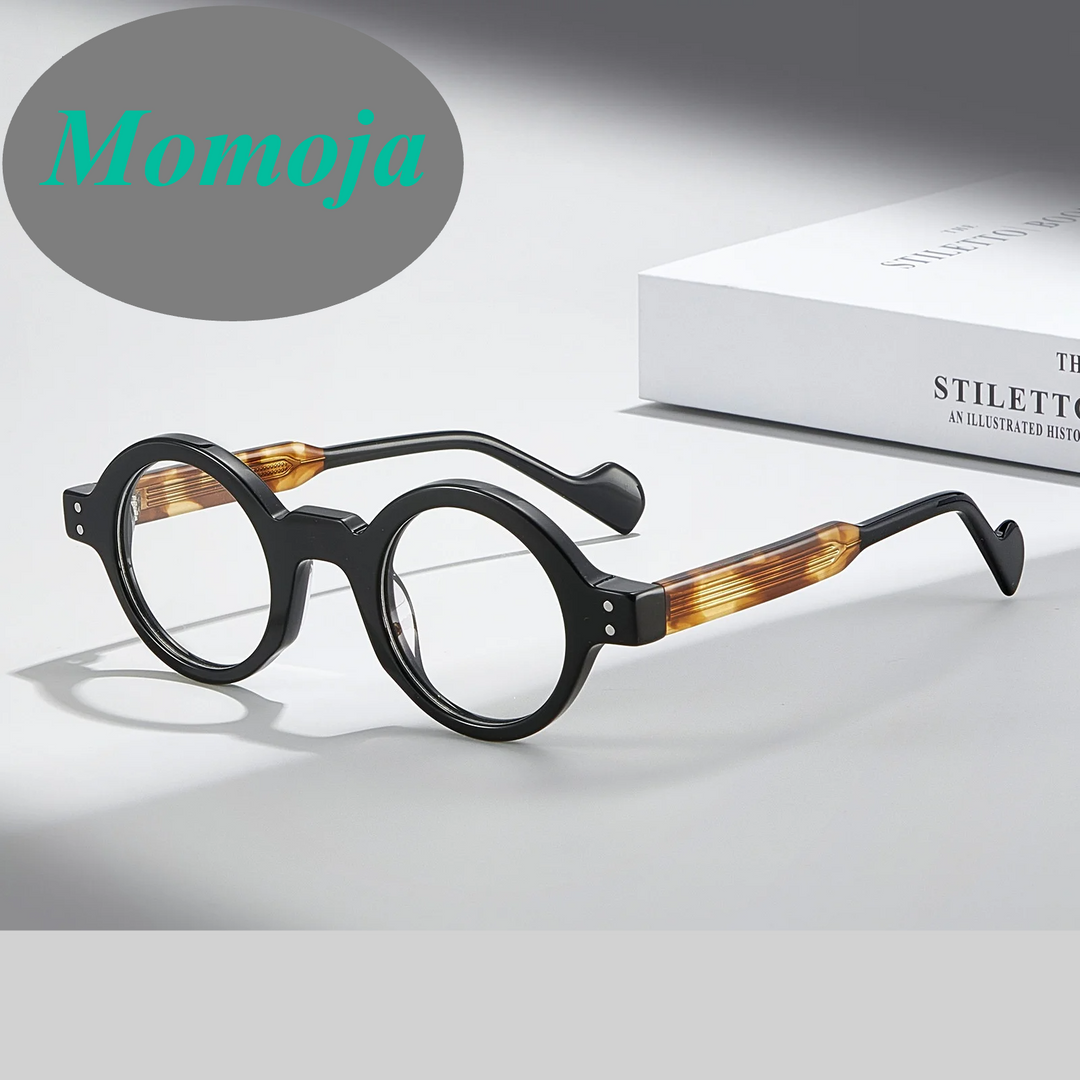 Momoja Unisex Full Rim Round Acetate Eyeglasses 90265
