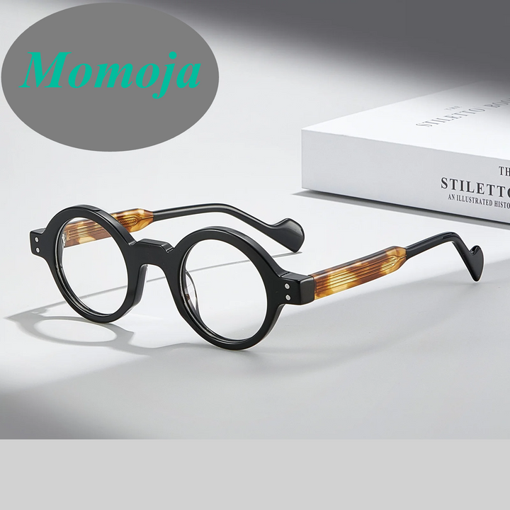 Momoja Unisex Full Rim Round Acetate Eyeglasses 90265