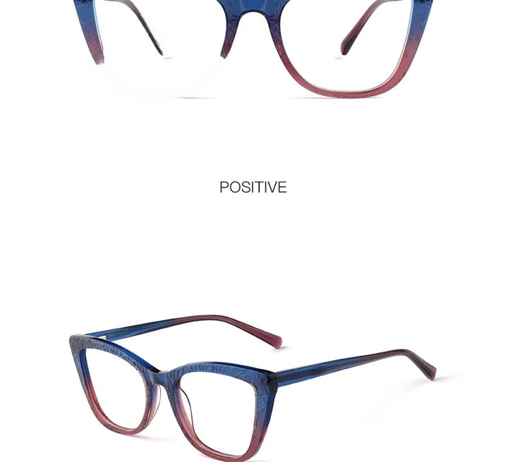 Hotochki Womens Full Rim Cat Eye TR-90 Resin Acetate Frame Eyeglasses Z508 — view 24 | Hotochki at FuzWeb