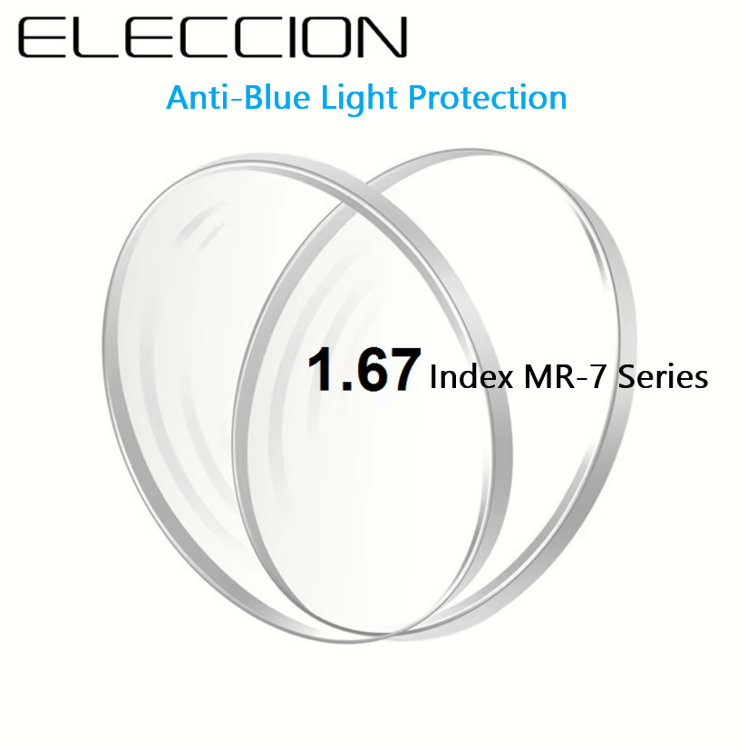 Eleccion Single Vision 1.67 Index MR-7 Anti Blue Clear Lenses Lenses Eleccion Lenses