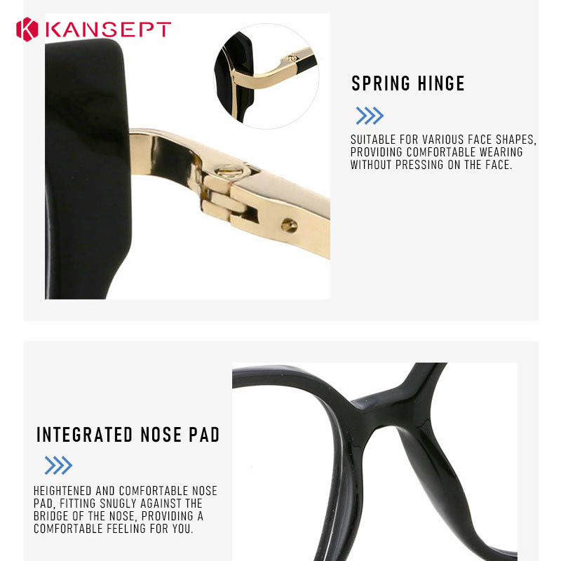 Kansept Womens Full Rim Square Tr 90 Alloy Reading Glasses 72110 — view 2 | Kansept at FuzWeb