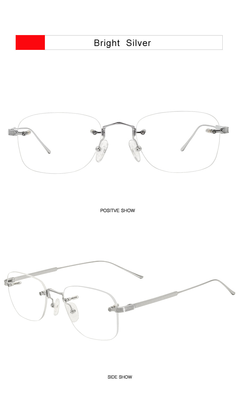Krasivyy Unisex Rimless Oval Titanium Eyeglasses 2280 — view 10 | Krasivyy at FuzWeb