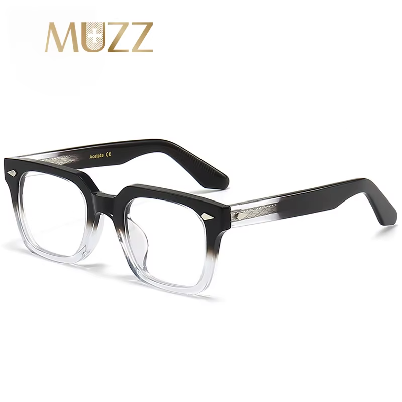 Muzz Women's Full Rim Square Thick Acetate Eyeglasses 842139 Full Rim Muzz