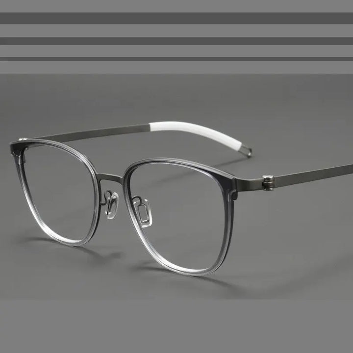 Aror Full Rim 212330 140mm Screwless Square Titanium Unisex Frames FuzWeb