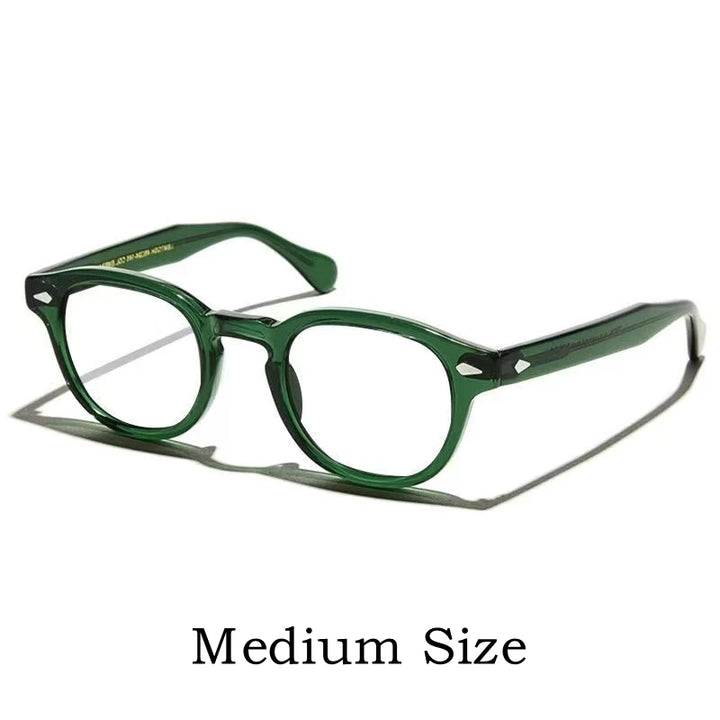 Yimaruili Unisex Full Rim Round Acetate Eyeglasses Three Sizes Y1915.