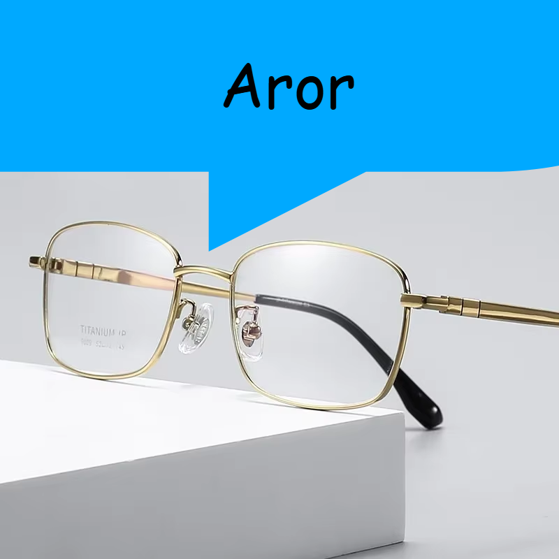 Aror Women's Full Rim Square Titanium Eyeglasses 49029 Full Rim Aror