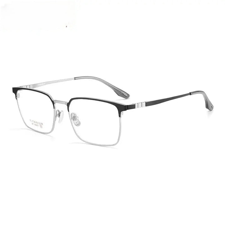 Chashma Ottica Unisex Full Rim Square Titanium Eyeglasses 976261 FuzWeb