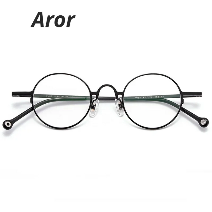 Aror Women's Full Rim Round Titanium Eyeglasses 396080
