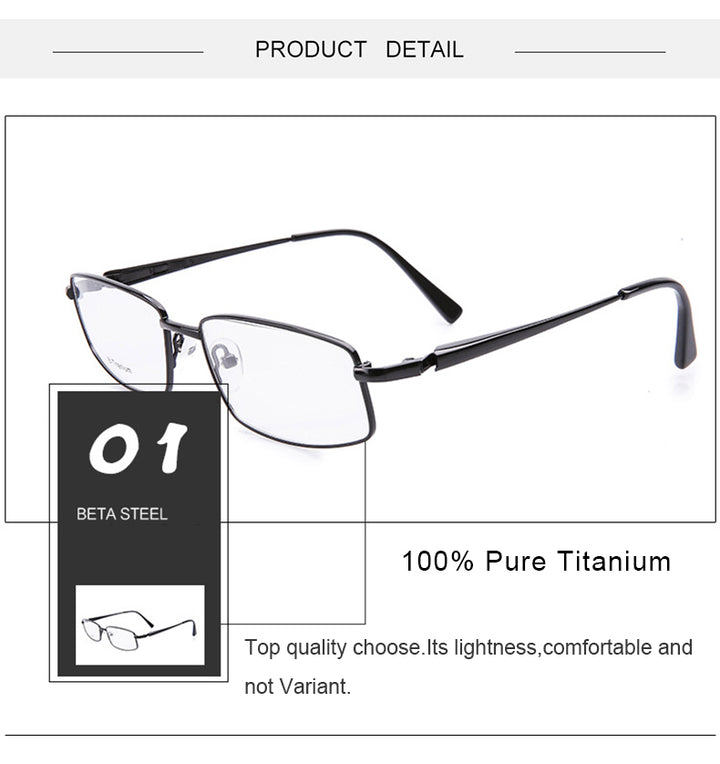 Krasivyy Unisex Full Rim Square Titanium Eyeglasses Kr4755.