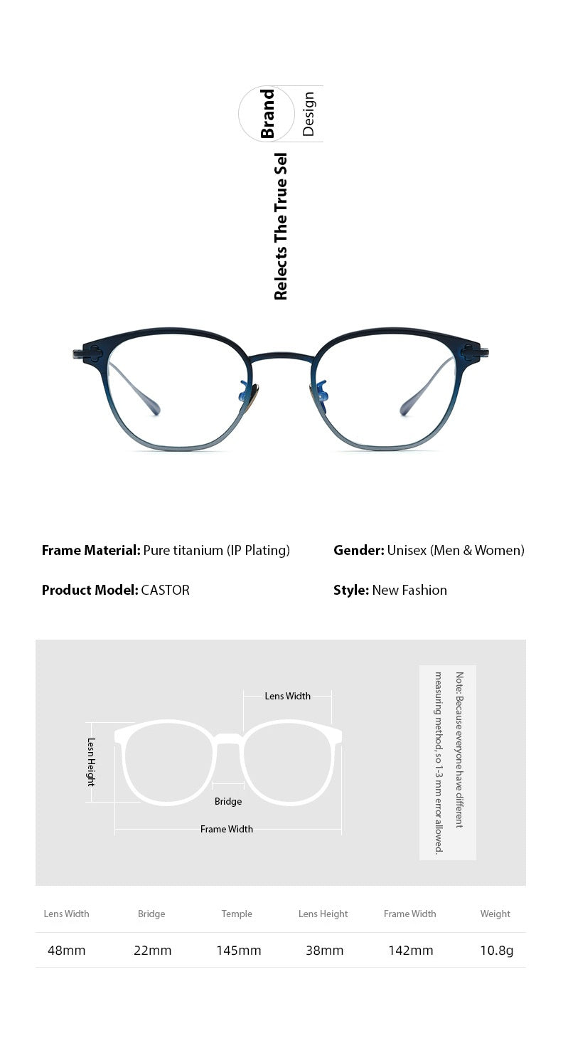 Chashma Ochki Unisex Full Rim Square Titanium Eyeglasses 314211 — view 1 | Chashma Ochki at FuzWeb