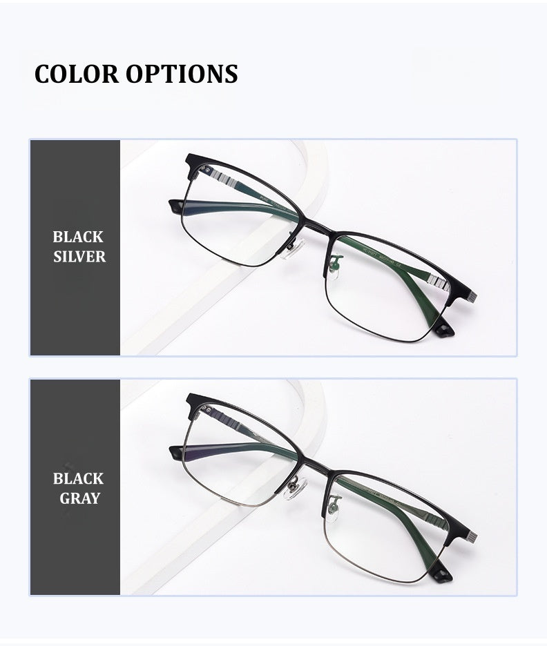 Chashma Ochki Unisex Semi Rim Square Titanium Tr 90 Eyeglasses 883127 — view 2 | Chashma Ochki at FuzWeb