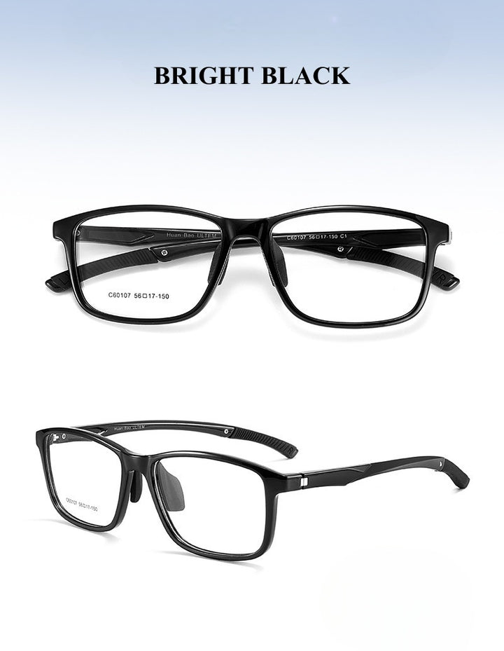 Chashma Ochki Unisex Full Rim Square Tr 90 Titanium Eyeglasses 960107.