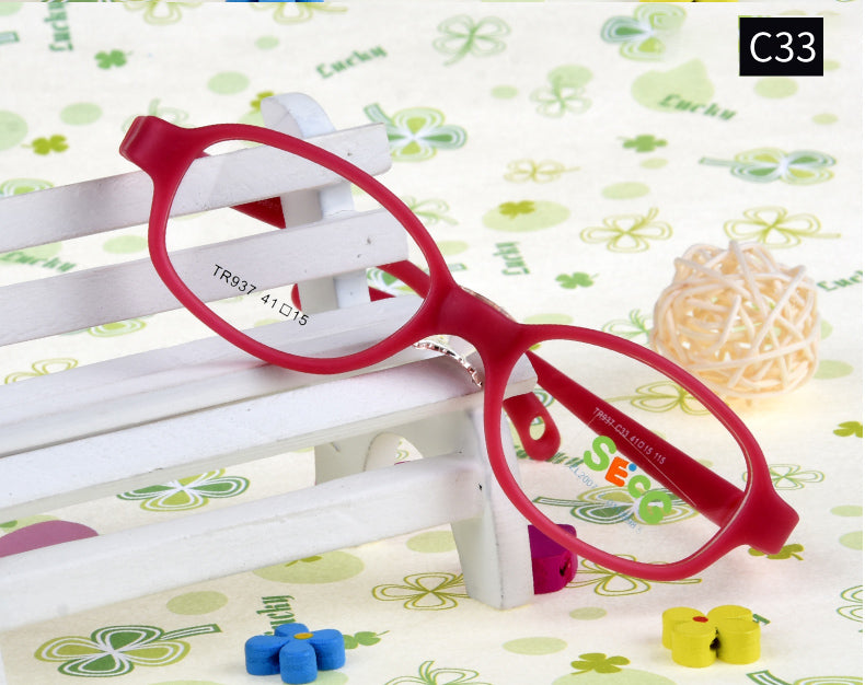 Secg Unisex Youth Full Rim Oval Tr 90 Silicone Eyeglasses 18937.