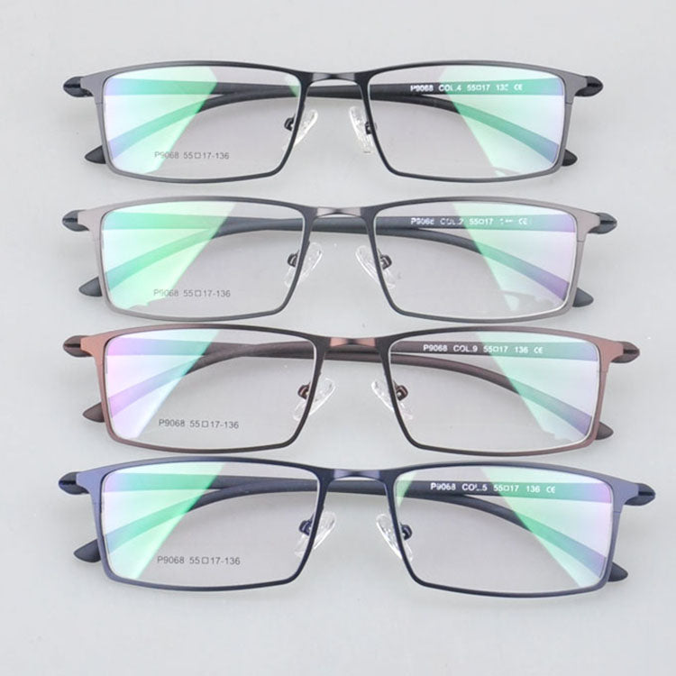 Bclear Mens Eyeglasses Full Rim Alloy Rectangular 9068 — view 2 | Bclear at FuzWeb