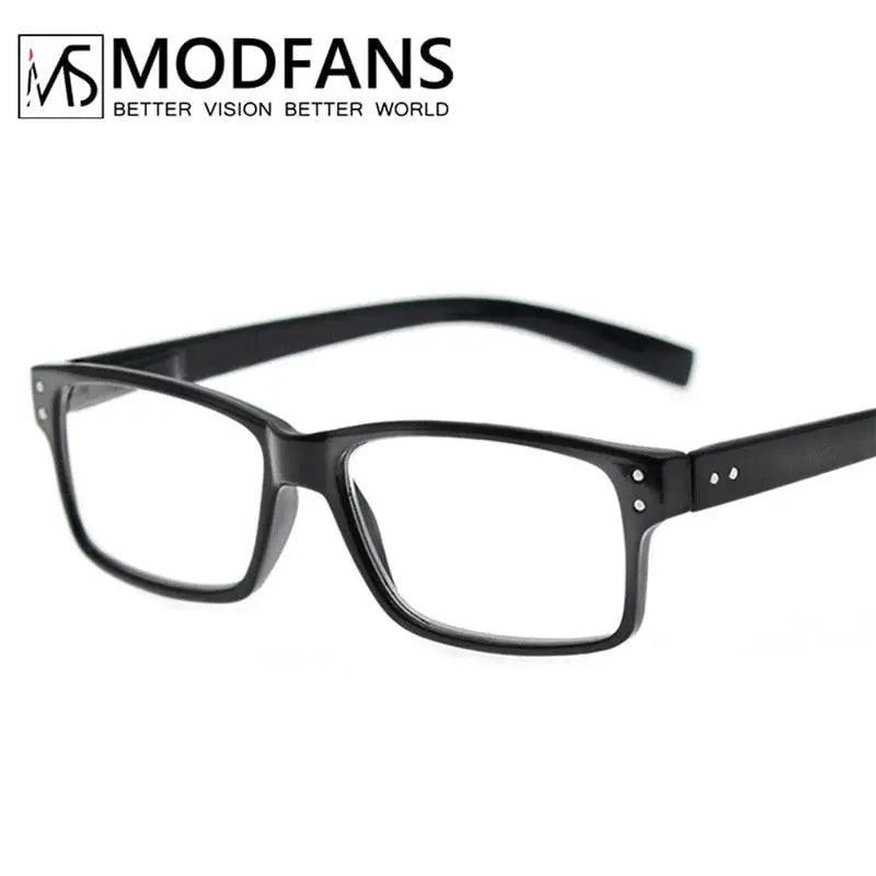 Modfans Unisex Full Rim Rectangle Polycarbonate Reading Glasses R0341 — view 1 | Modfans at FuzWeb
