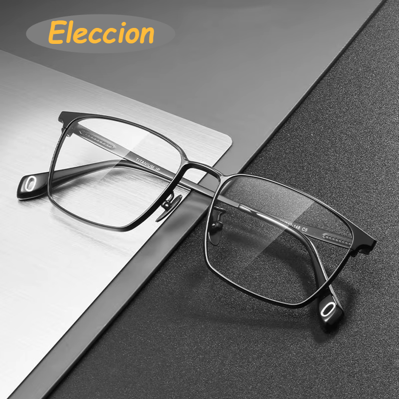 Eleccion Women's Full Rim Square Titanium Eyeglasses 91013 Full Rim Eleccion