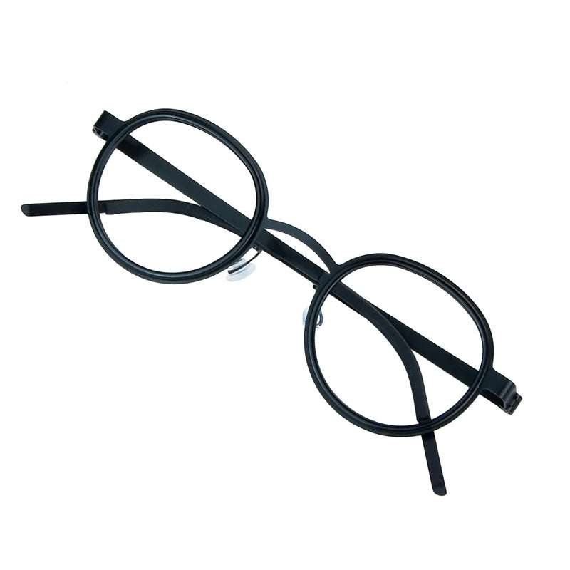 Aimee Womens Full Rim Round Screwless Titanium Acetate Eyeglasses 61011 — view 1 | Aimee at FuzWeb