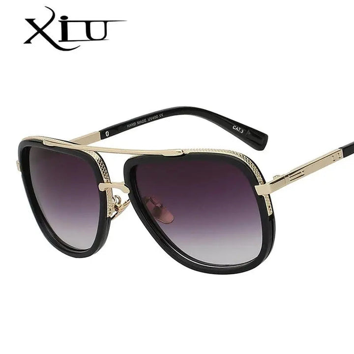 Xiu Brand Mens Square Sunglasses Men Women Big Frame — view 21 | Xiu at FuzWeb