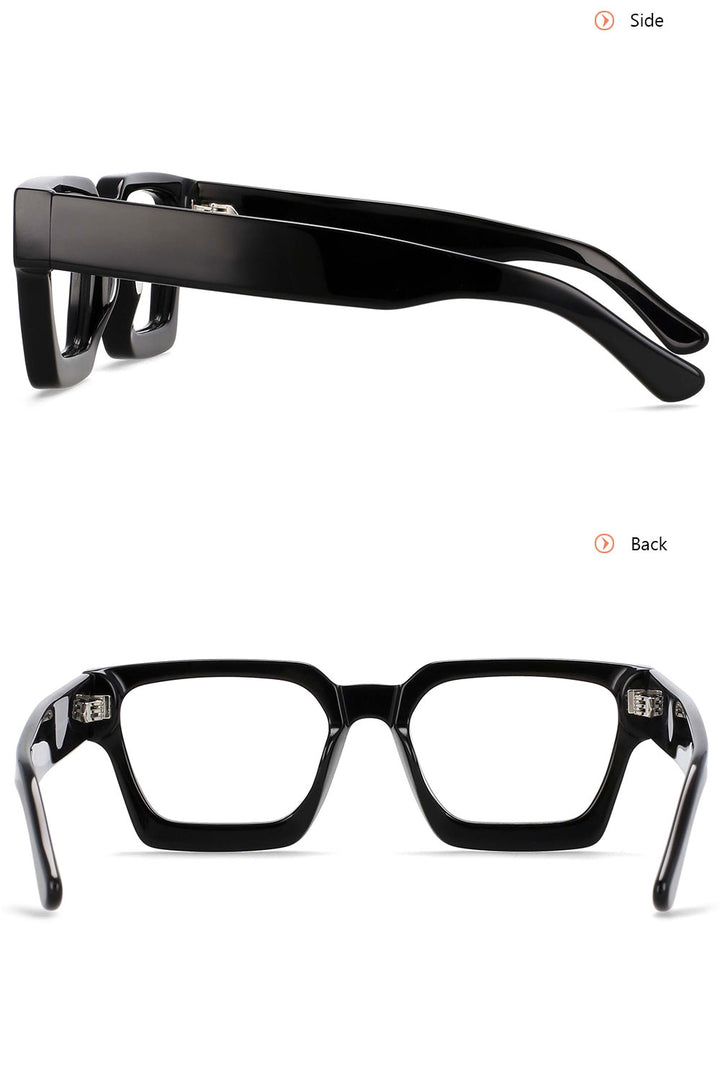 CCspace Unisex Full Rim Square Acetate Frame Eyeglasses 54290 — view 6 | CCspace at FuzWeb