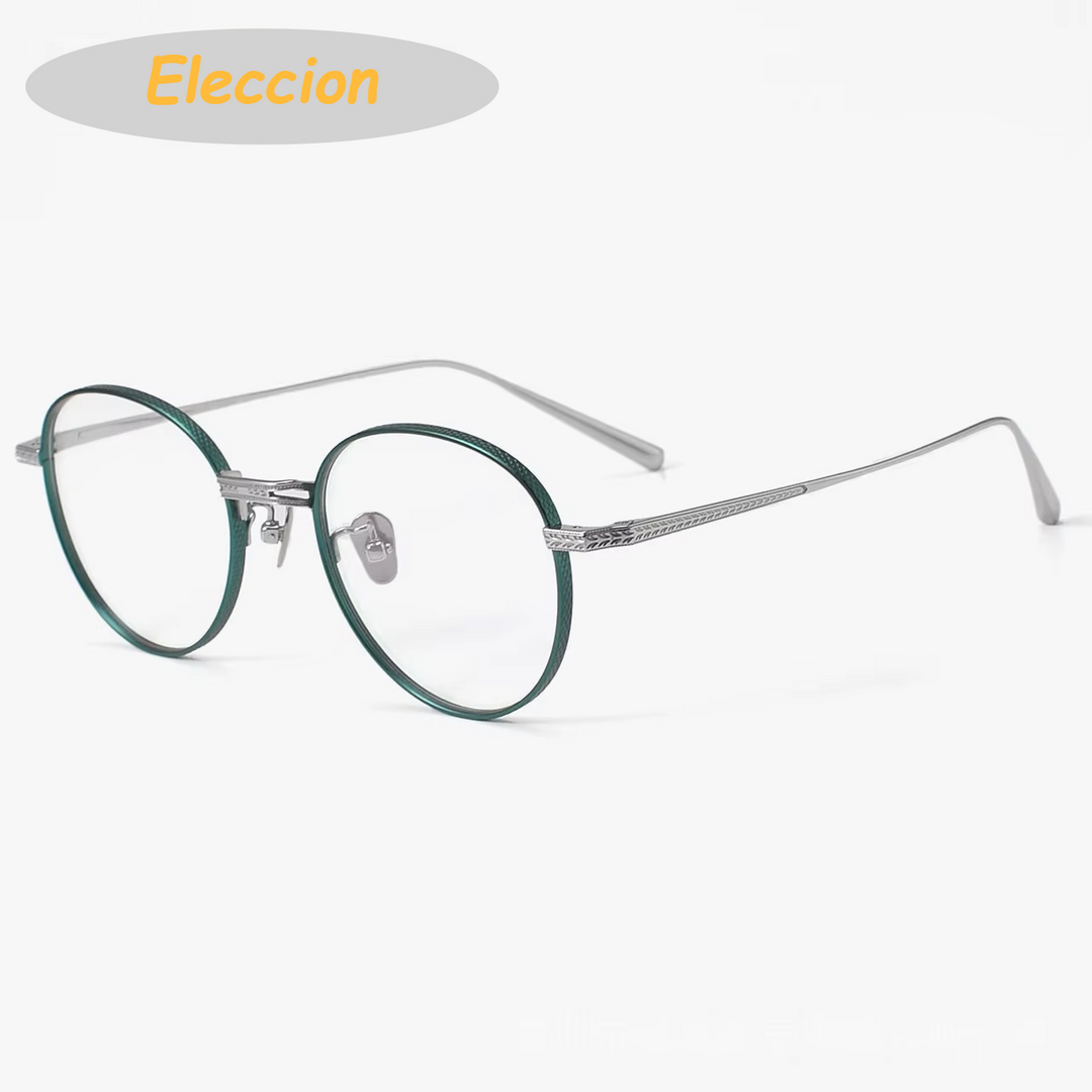 Eleccion Women's Full Rim Oval Titanium Eyeglasses 94227