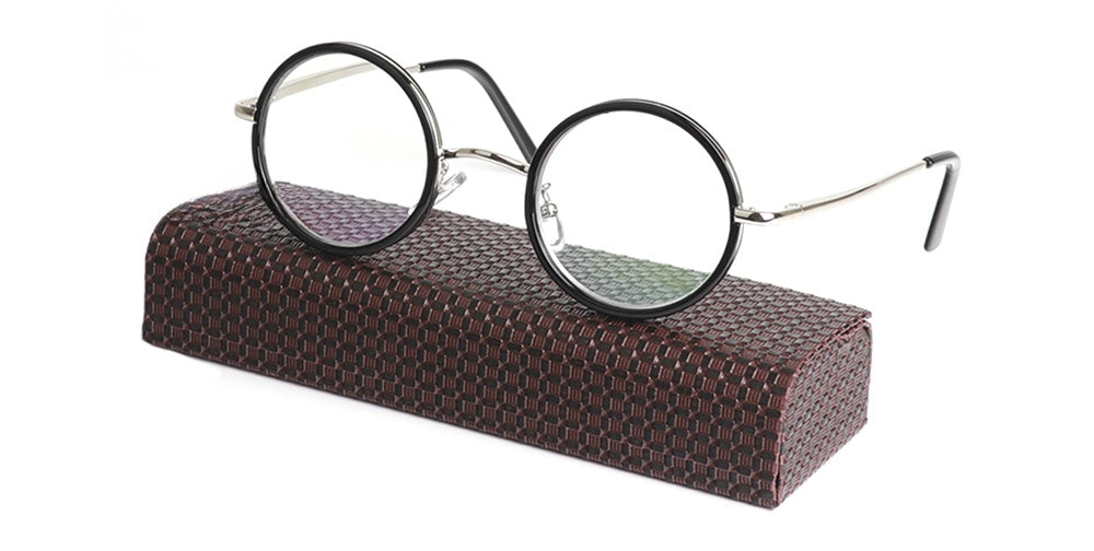 Chashma Ochki Unisex Full Rim Round Alloy Reading Glasses 618 — view 2 | Chashma Ochki at FuzWeb