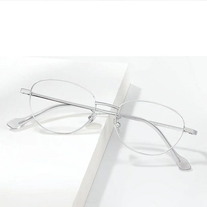 Momoja Women's Full Rim Oval Cat Eye Alloy Eyeglasses 33025