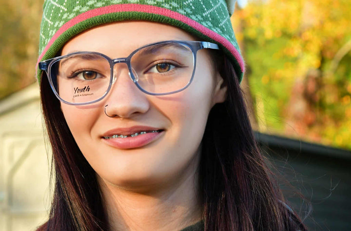 Summer Flower Unisex Youth's Full Rim Square Tr 90 Titanium Eyeglasses 696010