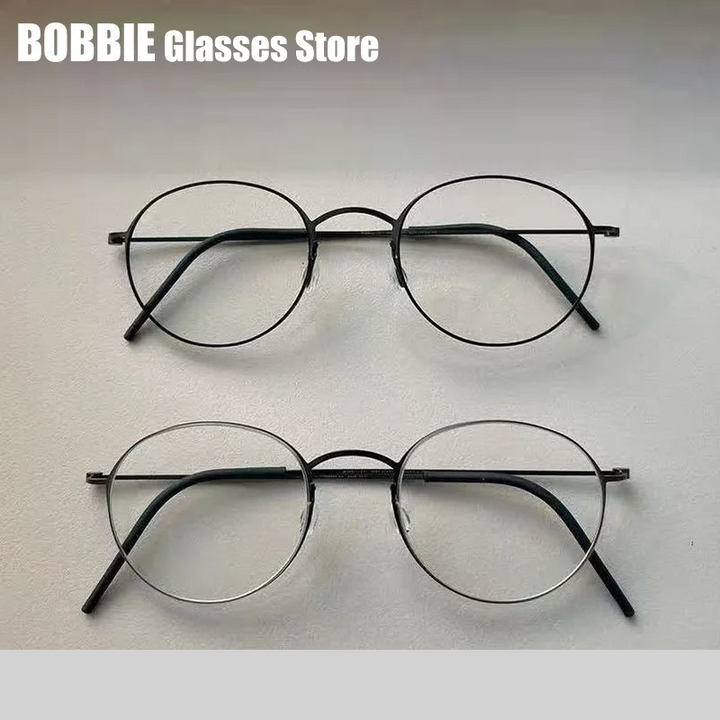 Bobbie Women's Full Rim Oval Round Screwless Titanium Eyeglasses 556473