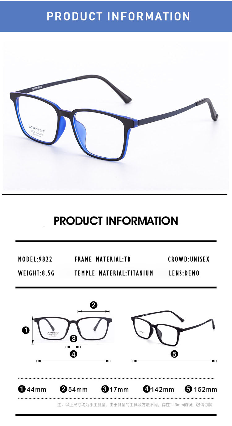 Kansept Unisex Full Rim Square Tr 90 Titanium Frames 982200 FuzWeb