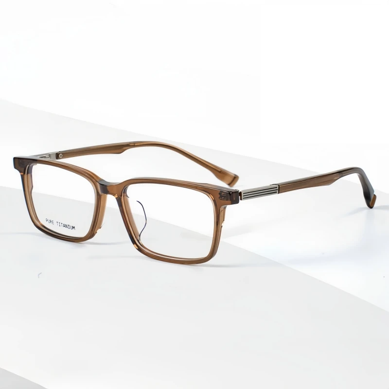 Yimaruili Men's Full Rim Square Acetate Eyeglasses 22005