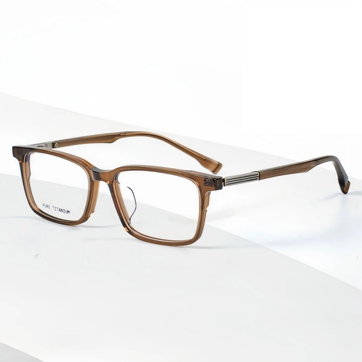 Yimaruili Men's Full Rim Square Acetate Eyeglasses 22005
