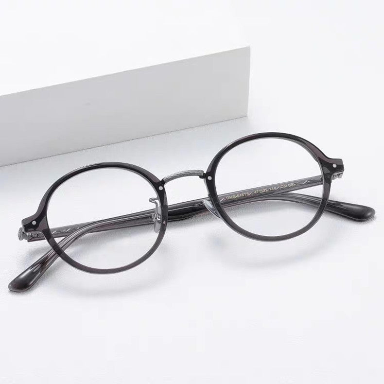 Aimee Womens Full Rim Round Titanium Acetate Eyeglasses 19646 — view 1 | Aimee at FuzWeb