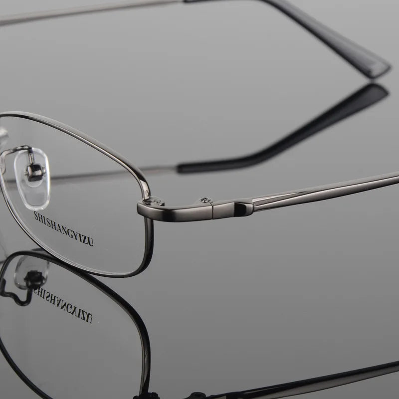 Unisex Full Rim Rectangle Alloy Eyeglasses 917 — view 5 | Bclear at FuzWeb