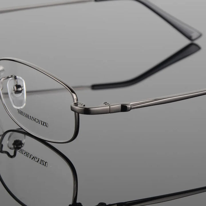 Unisex Full Rim Rectangle Alloy Eyeglasses 917 — view 5 | Bclear at FuzWeb