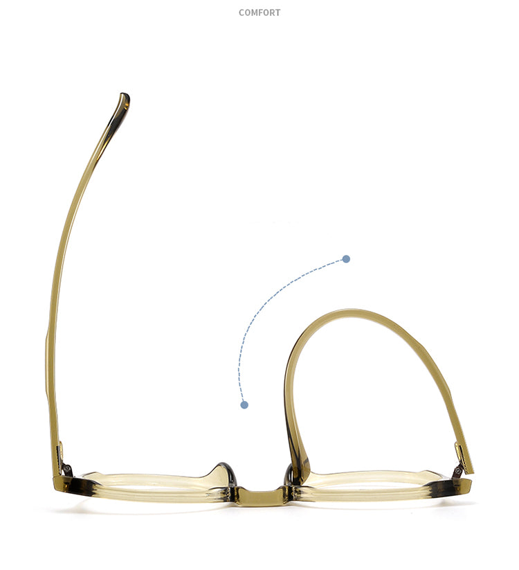 Bclear Unisex Full Rim Round Tr 90 Titanium Eyeglasses 90302 — view 2 | Bclear at FuzWeb