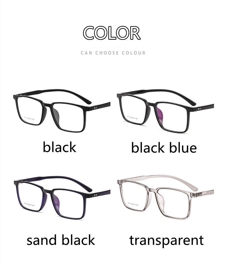 Kocolior Unisex Full Rim Square Acetate Tr 90 Hyperopic Reading Glasses D115.