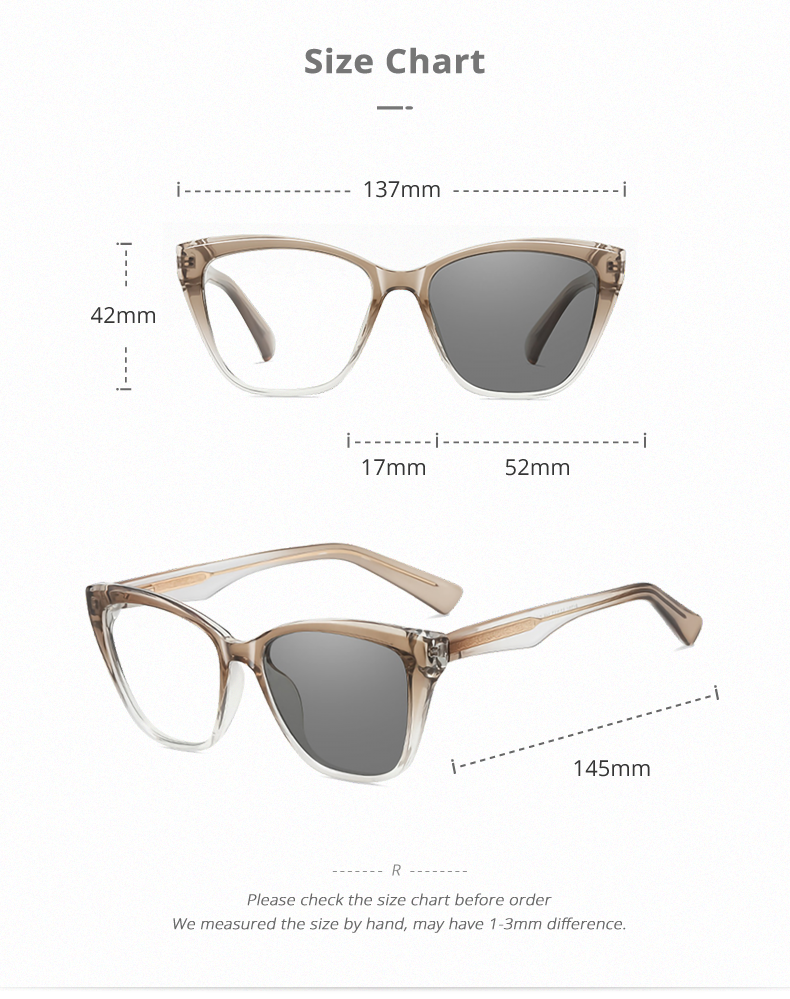 Ralferty Womens Full Rim Cat Eye Tr 90 Alloy Photochromic Eyeglasses 381731 — view 1 | Ralferty at FuzWeb