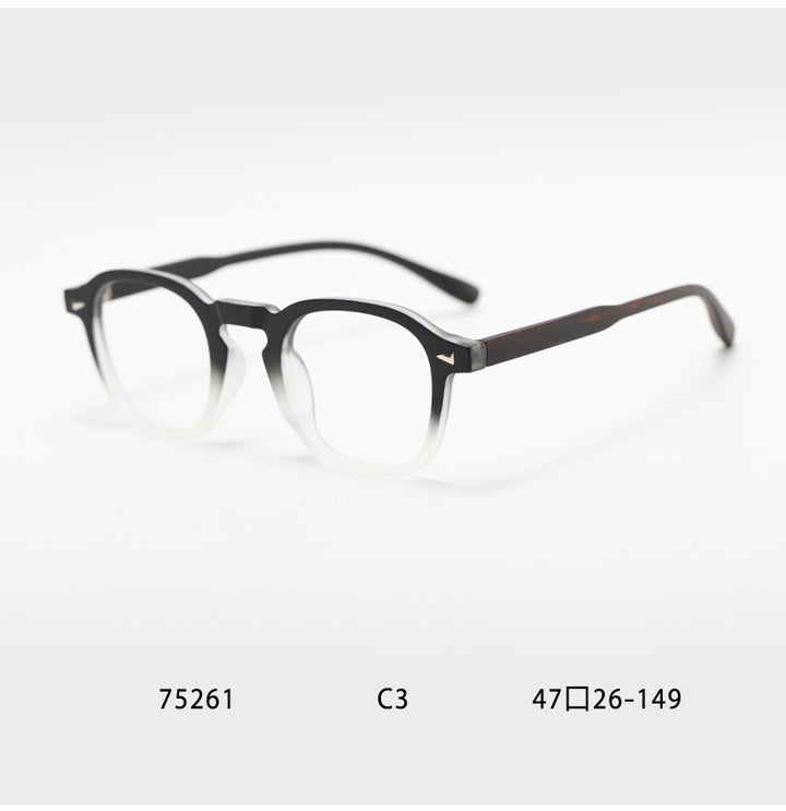 Kocolior Unisex Full Rim Square Tr 90 Alloy Photochromic Reading Glasses 75261.