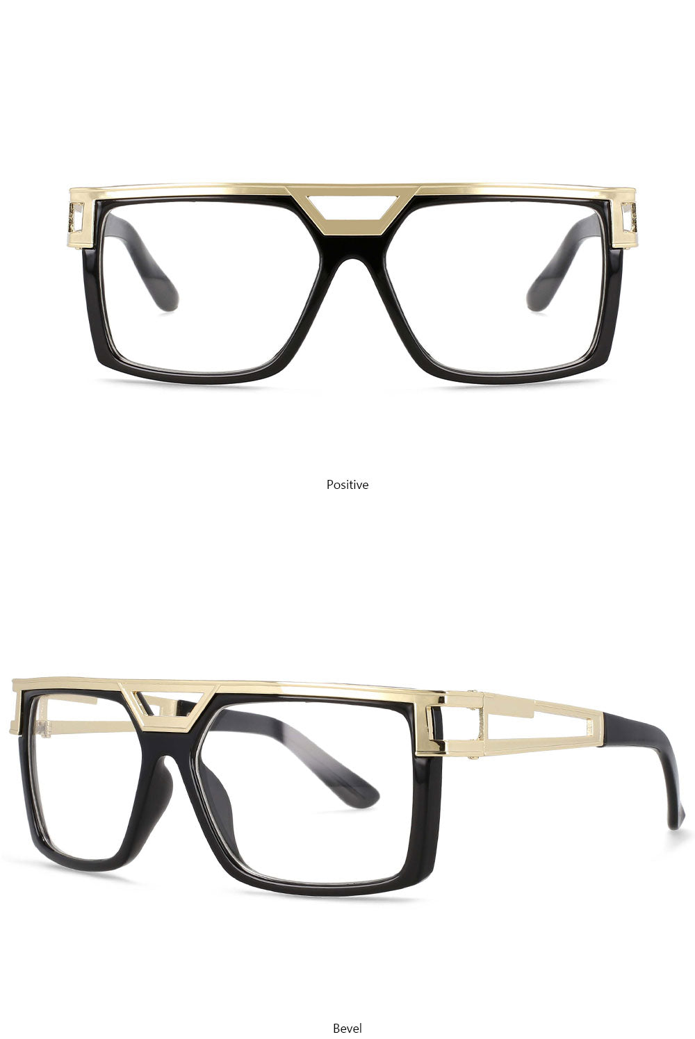 CCspace Mens Full Rim Large Rectangular Double Bridge Acetate Frame Sunglasses 54598 — view 12 | CCspace Sunglasses at FuzWeb