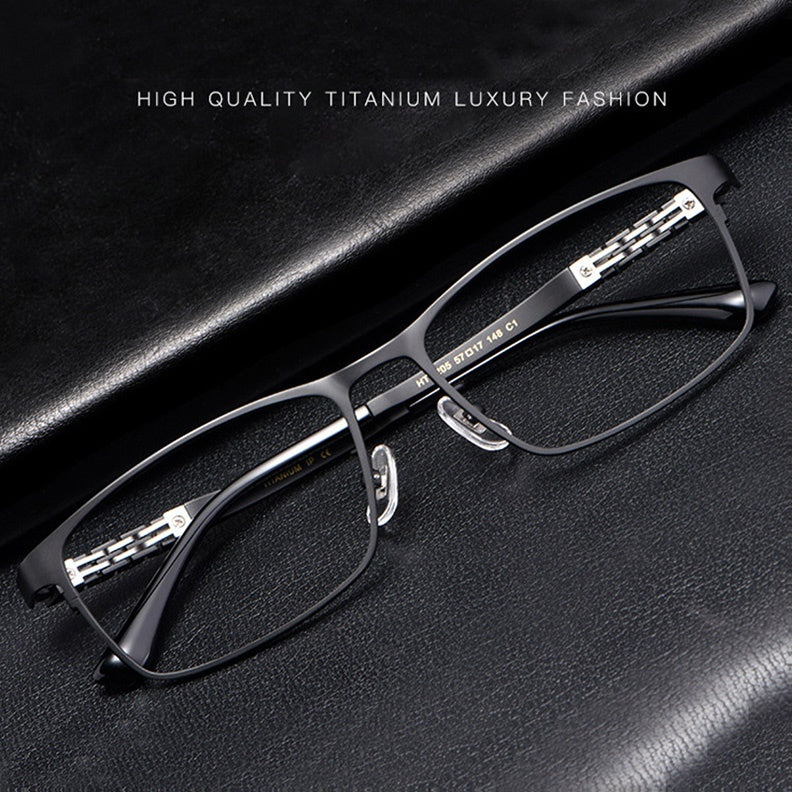 Chashma Ochki Mens Full Rim Square Titanium Eyeglasses 310205 — view 1 | Chashma Ochki at FuzWeb